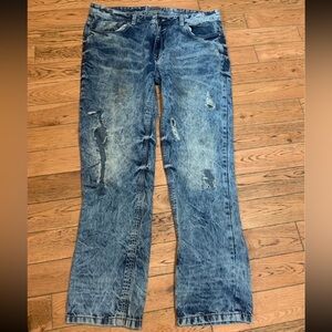Black Brand Distressed Blue Jeans